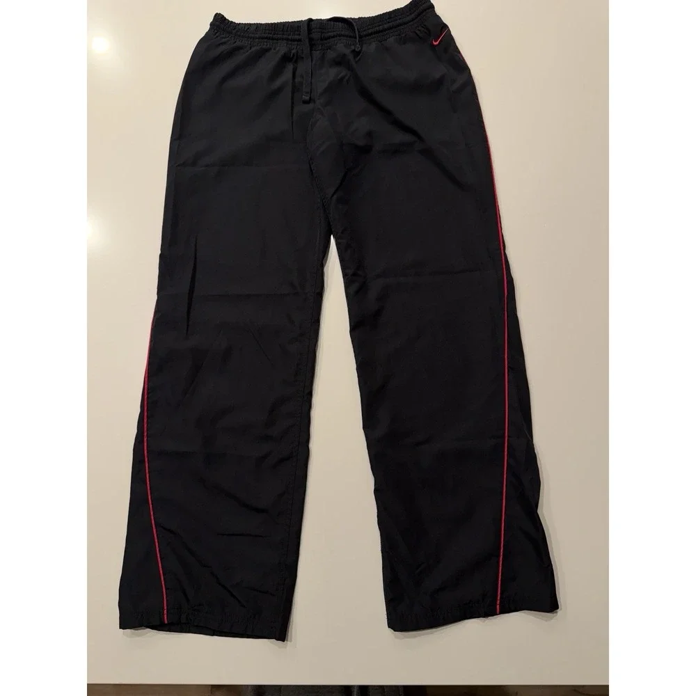 Nike The Athletic Dept Track Pants Womens M Black Red 370907-012 Preowned